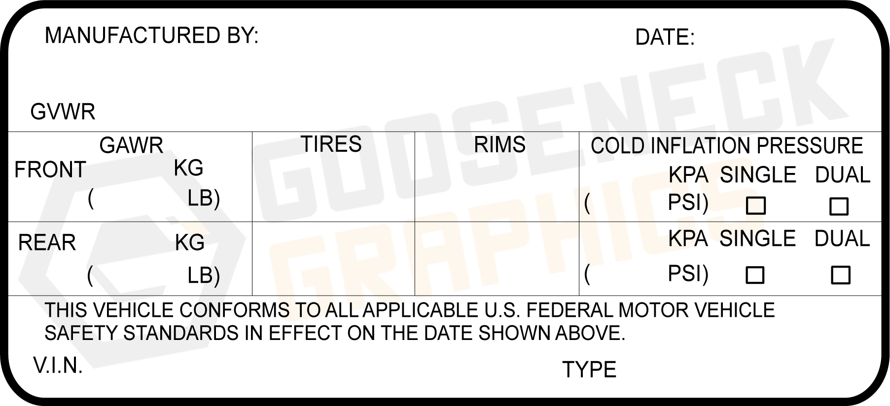 D-114 V.I.N. Plate (Vinyl)<br />
