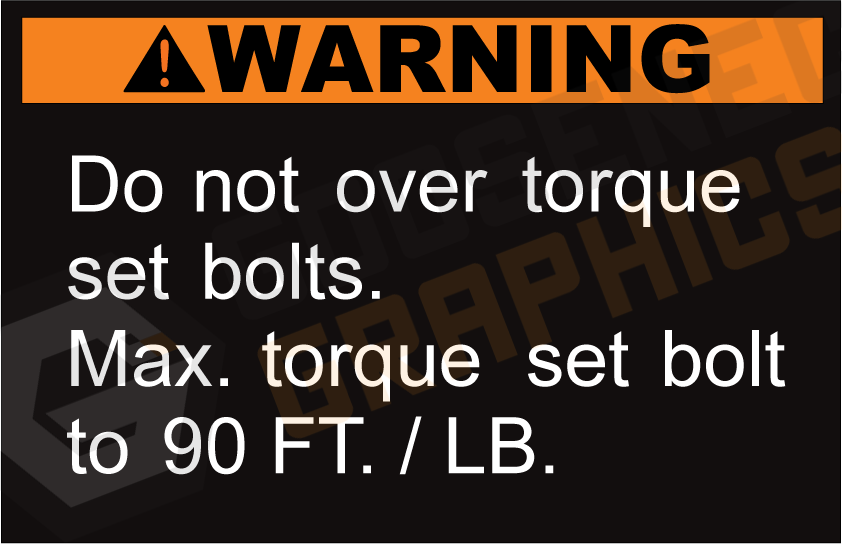 D-130 Do not over torque<br />
