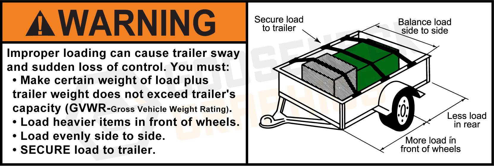 D-117 Warning Improper Loading